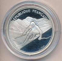 Franciaország 1989. 100Fr Ag "XVI. Téli Olimpia - Albertville 1992" eredeti tokban, számoz...