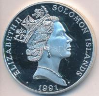 Salamon-szigetek 1991. 10$ Ag "Olimpia 1992" T:PP enyhe felületi karc Solomon Islands 1991. 10 Dollars Ag "Olympiad 1992" C:PP slightly scratched