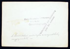 cca 1914-1917 Hazai Samu (1851-1942) hadügyminiszter (1910-1917) megszemléli a csapatokat a fronton,...