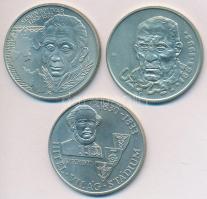 1983. 100Ft "Széchenyi István" + 100Ft "Simon Bolivár" + 100Ft "Czóbel Béla" mindegyik eredeti tokban tanúsítvánnyal T:BU