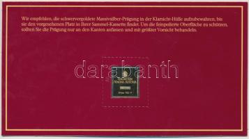 Ausztria DN "1Kr" Ag aranyfóliás bélyeg replika díszlapon (0.925/25x21mm) T:PP sérült csom...