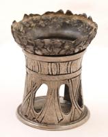 Irieling Zinn, Germany szecessziós párologtató, 2 részes,jelzett, hibás, 10x9cm