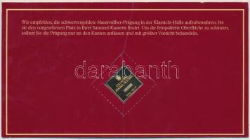 Ausztria DN "K.K. Zeitungs Post Stampel" Ag aranyfóliás bélyeg replika díszlapon (0.925/21...