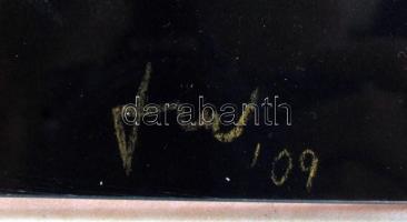 Fazekas Marianna (1968- ): Női fej, pasztell, farost, jelzett, üvegezett, 40×25 cm