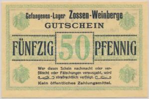 Német Birodalom / Zossen-Weinberge DN hadifogolytábor 50Pf T:I- German Empire / Zossen-Weinberge ND POW camp 50 Pfennig C:AU