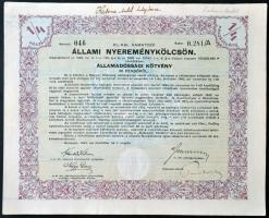 Budapest 1941. "4%-kal kamatozó állami nyereménykölcsön - államadóssági kötvény" 50P-ről (...