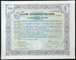 Budapest 1941. "4%-kal kamatozó állami nyereménykölcsön - államadóssági kötvény" 50P-ről (...