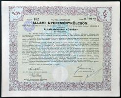 Budapest 1941. "4%-kal kamatozó állami nyereménykölcsön - államadóssági kötvény" 50P-ről (...