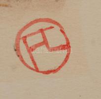 Toulouse-Lautrec: Sétakocsizás, Henri Floury kiadása. Akvarellel színezett heliogravűr, jelzett a he...