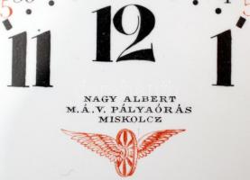 cca 1920 Miskolc, Nagy Albert MÁV pályaórás jelzett, nagyméretű zsebóra. Hibátlan számlappal, szép, ...