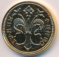 DN "Magyarok Kincstára - Károly Róbert aranyforint" aranyozott Cu emlékérem tanúsítvánnyal...