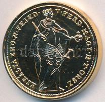 DN "Magyar Kincstár / V. Ferdinánd 1848. Aranydukát" aranyozott réz-cink emlékérem (20mm) T:PP