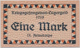 Német Birodalom / Güstrow 1918. hadifogolytábor a IX. Hadtest alárendeltségében 1M T:I,I- German Empire / Güstrow 1918. POW camp under the IX. Army Corps 1 Mark C:UNC,AU