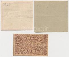 Budapest 1919. május 13. 5K + 10K "Vörös Újság" mindkettő felülbélyegzett + Pécs 1919. okt...