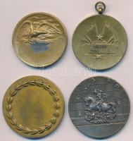 ~1930-1950. 4db klf aranyozott és ezüstözött fém sakk díjérem T:2,2-