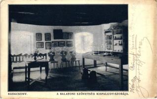 Badacsony, Balatoni Szövetség Kisfaludy szobája, belső (fa)