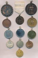 12db vegyes szocialista fém díjérem T:2,2-