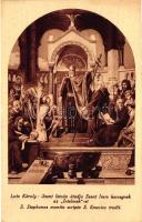 Szent István átadja Szent Imrének az Intelmeket, Szent Imre év 100. évforduló / Saint Emeric and Saint Stephen of Hungary, 100th anniversary s: Lotz Károly