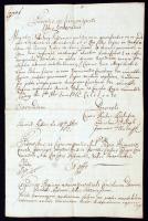 1762 Pozsony, Helytartótanácsi levél Balassa Pál Gömör vármegye főispánjának, Ballogh László és Hlavách János nevével / 1762 Ex offo letter