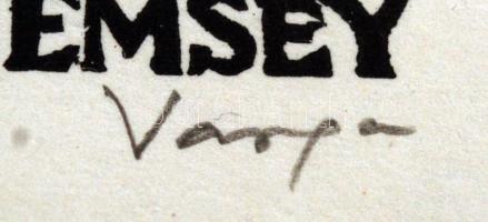 Varga Nándor Lajos (1895-1978): Önarckép. Fametszet, papír, jelzett, 19×29 cm