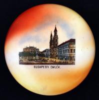 Csehszlovák bonbonier "Budapesti emlék" felirattal és képpel, matricás, hibátlan, jelzett,...