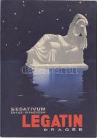 Legatin dragée, Sedativum enyhe hypnoticum,csökkenti az ingerlékenységet, reklám / medicine advertisement (12 x 17 cm) (EK)