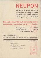 Sedativum Neupon syrup és dragée, neurasthenia, hysteria, álmatlanság esetén, reklám / medicine adve...