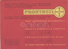 Prontosil reklám, orbánc, toroklob, gyermekágyi láz kezelésére / medicine advertisement (16.4 x 12 cm) (EK)