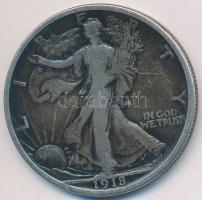 Amerikai Egyesült Államok 1918D 1/2$ Ag "Walking Liberty" T:2-,3
USA 1918D 1/2 Dollar Ag &...