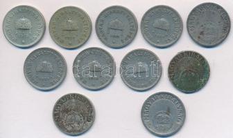 1893-1942. 10f Ni/alpakka/Cu-Ni/Fe (11xklf) T:vegyes