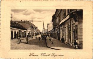 Losonc, Kossuth Lajos utca, üzletek / street, shops (EK)