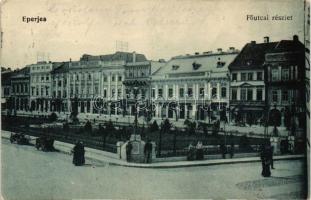 Eperjes, Fő utca, Cattarino S. utóda Földes Samu kiadása / main street (EK)