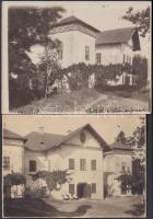 cca 1909-1910 Bercel, Schönaigner-kastély(Bene-Teichmann-kastély), nemesi kúria, 2 db fotó, feliratozva, 11x8 és 12x9 cm