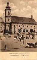 Nagyszeben, König Karlsring mit Katolischer Pfarrkirche / square, Catholic church, market