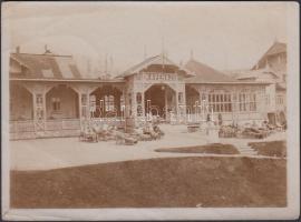 1916 Újtátrafüred, Kávéház, hátoldalon feliratozva, 12x9 cm / 1916  Nový Smokovec, Slovakia, cafe, 12x9 cm