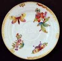 Herendi Viktória mintás csésze alj, kézzel festett, jelzett, hibátlan, d:17 cm