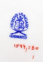 Herendi Viktória mintás csésze alj, kézzel festett, jelzett, hibátlan, d:17 cm