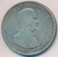 1930. 5P Ag "Horthy jobbra" T:3 karc Adamo P8