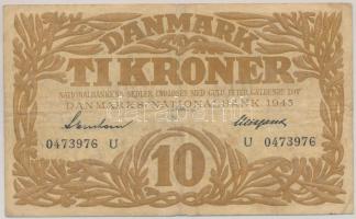 Dánia 1943. 10K "U" T:III,III-  Denmark 1943. 10 Kroner "U" C:F,VG