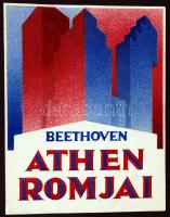 Jelzés nélkül: Beethoven: Athen romjai, plakátterv, vegyes technika, papír, 31×24 cm
