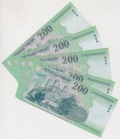 2005. 200Ft (5x) T:I,I- hajtatlan