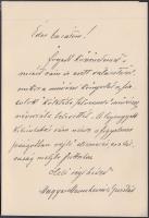 Magyar Mannheimer Gusztáv (1859-1937) magyar festő és illusztrátor kézírásos levelének és aláírásának nyomtatott másolata