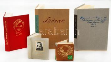 Vegyes minikönyv tétel: Himnusz, Szózat, Major Henrik Panopotikuma, Votum Petőfianum, Szabó Ervin 1877.