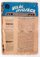 cca 1950-1960 Különféle érdekes, futballal kapcsolatos újságkivágások, cikkek, fotók gyűjteménye (FVB Budapest, stb.)