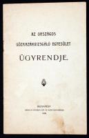 1908 Bp., Az Országos Gőzkazánvizsgáló Egyesület ügyrendje, Klösz György Kő- és Könyvnyomdája, 13p