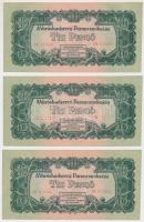 1944. 10P "A Vörös Hadsereg Parancsnoksága" (3x) sorszámkövetők T:I,I- hajtatlanok