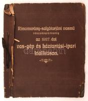1927 Rimamurány-salgótarjáni vasmű reészvénytársaság az 1927. évi vas-gép és háztartási-ipari kiállításon, 6 db nagyméretű fotóval, kb. 18x21 cm