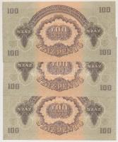 1944. 100P "A Vörös Hadsereg Parancsnoksága" (3x) sorszámkövetők T:I- hajtatlanok