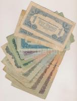 1944. 1P (2x) + 2P (3x) + 5P (2x) + 10P (2x) + 20P (2x) + 50P (2x) "A Vörös Hadsereg Parancsnoksága" T:III,III-