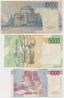 Olaszország 1990. 1000L (5x) + 5000L (2x) + 10.000L (2x) T:III,III-
Italy 1990. 1000 Lire (5x) + 500...